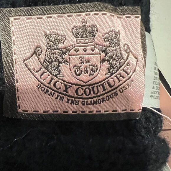 NWT Juicy Couture Black Faux Fur Knit Loop Scarf - Picture 7 of 8